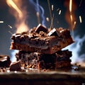 Delicious perfect brownie is fudgy, moist, and chocolaty. It has a crispy edge