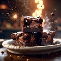 Delicious perfect brownie is fudgy, moist, and chocolaty. It has a crispy edge