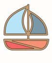 Beach, Boat, Ship line icon 