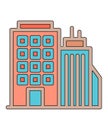 Building, Office, Tower, Headoffice line icon vector