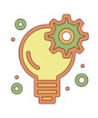 Brainstorm, Business, Businessman, Gear line icon vector