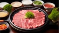 Wagyu beef Shabu, Raw Kobe sliced beef is a delicacy that is prized for its intense flavor