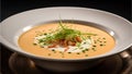 Delicious Lobster Bisque, This creamy soup is made with lobster, food Royalty Free Stock Photo