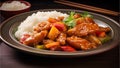 Delicious Chinese Fish in Sweet and Sour Sauce, A Cantonese dish, food photo