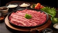 Delicious Japanese Shabu Shabu hot pot with sliced premium wagyu beef