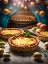 Delicious Quiche Lorraine, French rich and buttery pastry is filled with bacon lardons