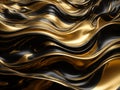 Abstract luxury swirling black gold background. Gold waves abstract background Royalty Free Stock Photo