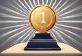 Vector illustration for laureates and winners. A pedestal or platform for honoring the winners. Royalty Free Stock Photo