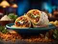 Delicious burrito is a hearty and satisfying meal that is packed with flavor, flour tortilla