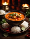 Thai red curry, savory, salty, natural sweetness from the sweet Vidalia onions Royalty Free Stock Photo