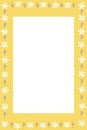 pastel yellow flower frame background Royalty Free Stock Photo