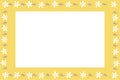pastel yellow flower frame background Royalty Free Stock Photo