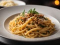 Yummy Italian pasta perfect meal for your wonderful day, cinematic food photo