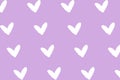 pastel purple background with hearts Royalty Free Stock Photo