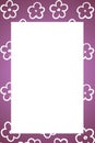purple frame background with flower Royalty Free Stock Photo