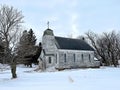 A long abandoned country church that is never forgotten Royalty Free Stock Photo