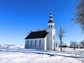 A unique spire for this old country church Royalty Free Stock Photo