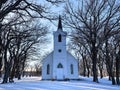 another sunset on this historical wooden country church Royalty Free Stock Photo