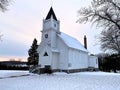 A classic shape of an old historic country church Royalty Free Stock Photo