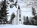 If a country church from a postcard existed in real life Royalty Free Stock Photo