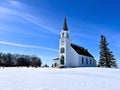 Very old country church well kept up Royalty Free Stock Photo