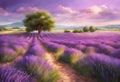 lavender field at sunset