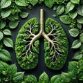 Human lungs made from green plants