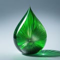 Green precious natural stone drop crystal emerald Royalty Free Stock Photo