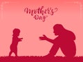 Happy Mothers Day. Vector Festive Holiday Illustration