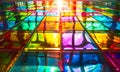 Stained-glass crystal square cells full color Royalty Free Stock Photo