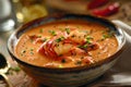 Lobster Bisque, classic creamy and smooth, seasoned soup