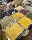 Spices for sale in Souq Waqif, Doha, Qatar. Royalty Free Stock Photo