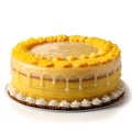 mango cake isolated on white background Royalty Free Stock Photo