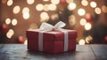 Christmas presents on the Christmas festive vibe background. Royalty Free Stock Photo