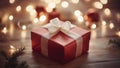Christmas presents on the Christmas festive vibe background. Royalty Free Stock Photo