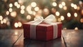 Christmas presents on the Christmas festive vibe background. Royalty Free Stock Photo
