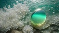 Clear Teal Ocean Water Droplet Royalty Free Stock Photo