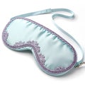 light blue sleep mask with lace trim Royalty Free Stock Photo