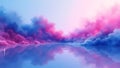 Retro Vaporwave Gradient Wave Background with Glitch Texture Royalty Free Stock Photo