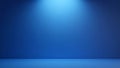 3D Mockup with Sapphire Blue to Navy Gradient Background and Central Spotlight Royalty Free Stock Photo