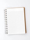 Blank Lined Spiral Notebook - Stationery & Office Supplies - Copy Space & Education Royalty Free Stock Photo