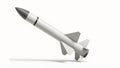 High-Resolution Studio Photo of Interceptor Missile with Stabilizing Fins on White Background Royalty Free Stock Photo