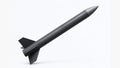 High-Resolution Studio Photo of Interceptor Missile with Stabilizing Fins on White Background Royalty Free Stock Photo