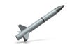 High-Resolution Studio Photo of Interceptor Missile with Stabilizing Fins on White Background Royalty Free Stock Photo