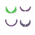 Laurel Wreath Vector, Transparent PNG Isolated Victory Icon Royalty Free Stock Photo