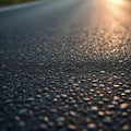 Asphalt Road Surface Under Bright Sun Royalty Free Stock Photo