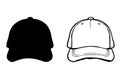 Baseball cap templates offer versatile design options for logos, brands, and custom apparel projects! Royalty Free Stock Photo