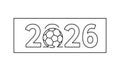 Exciting 2026 soccer world cup promotional design for sports enthusiasts and event organizers Royalty Free Stock Photo