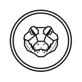 Crocodile Head Transparent Vector Design Royalty Free Stock Photo