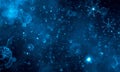 Abstract background featuring a cosmic or microscopic theme. The image uses different shades Royalty Free Stock Photo